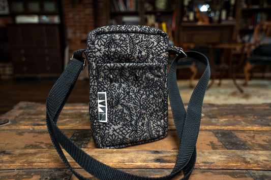 Black Floral Studded Compact Crossbody